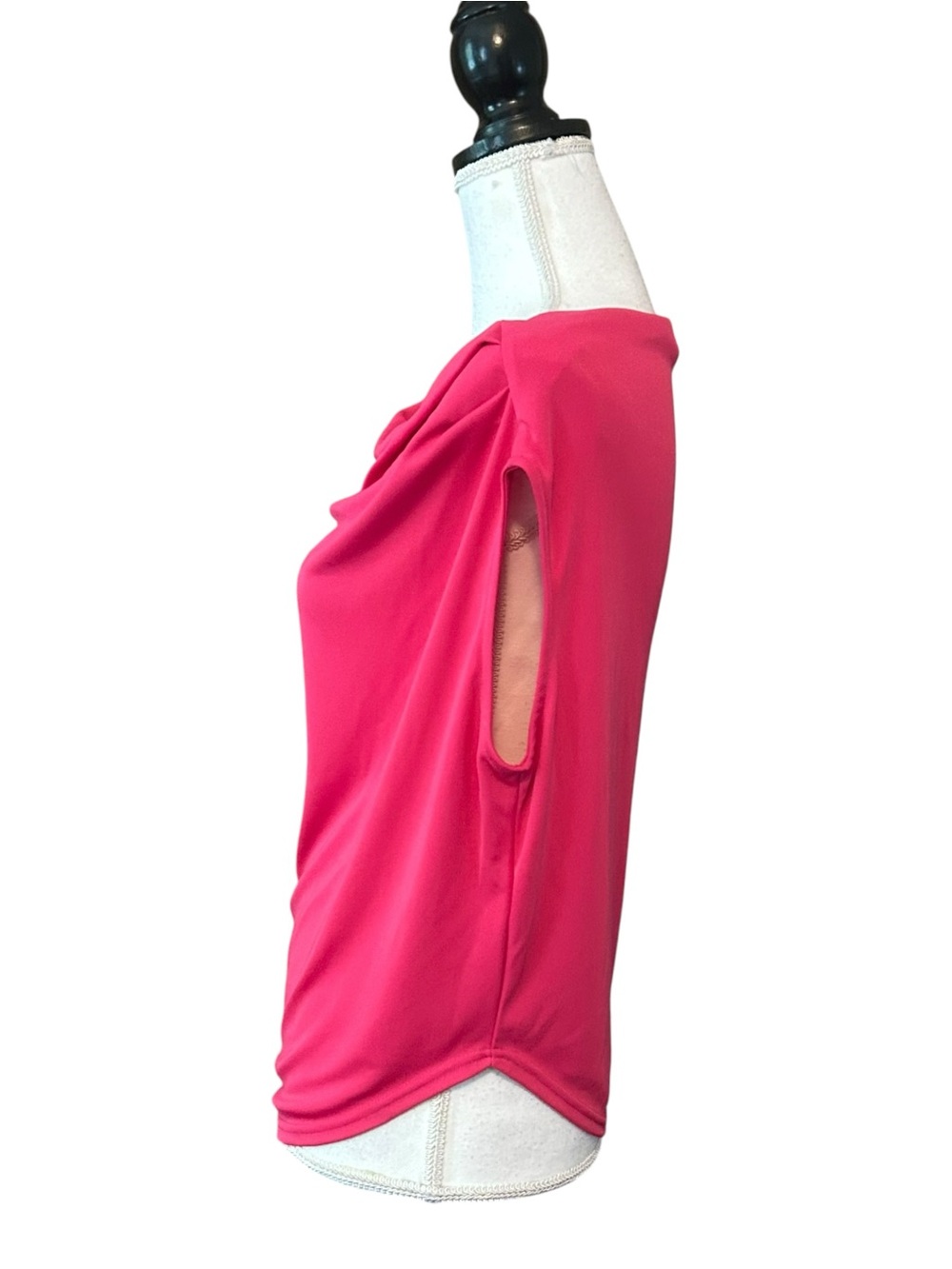 Ralph Lauren Stretch Jersey Off-the-Shoulder Top SZ Small in Hot Pink - Picture 3 of 7